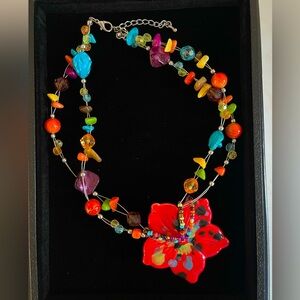 Beaded Flower Necklace